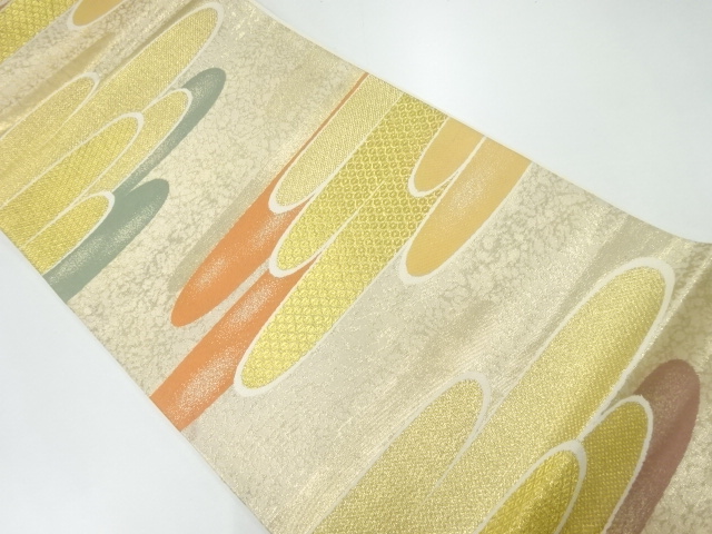 霞模様織出し袋帯